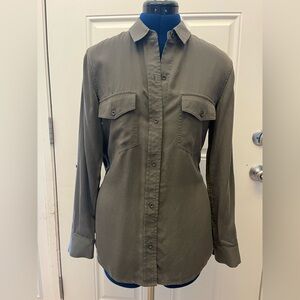 Theory Olive Green Shirt